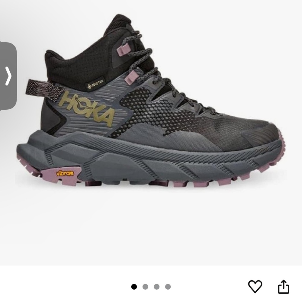 SOLD Hoka Black and Gray Trail Running Shoes